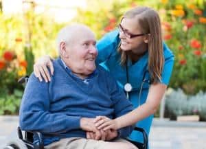 Elderly man with Nurse