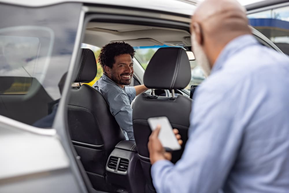 Getting into a ride share