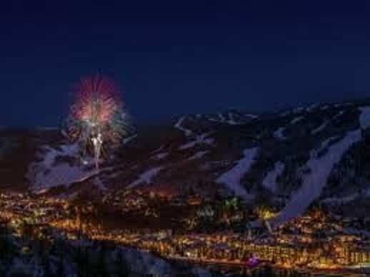 fireworks on mountain