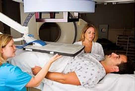 man getting prostate cancer treatment