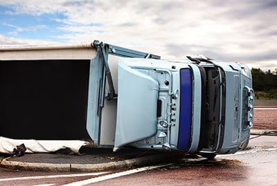 Semi Truck Overturned